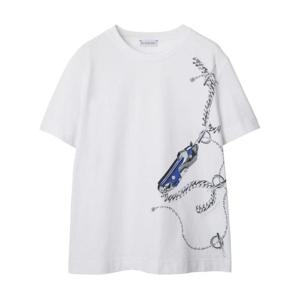 버버리 반팔 티셔츠 8088215B7647 KNIGHT IP PATTERN