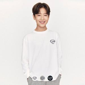 [지오다노주니어] 03025911 헤비 코튼 솔리드 긴팔 티셔츠