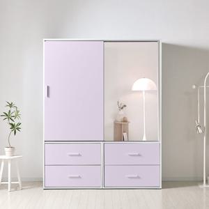 [착불] 동서가구 E0 엘리먼 1600 슬라이드 도어 옷장 서랍형 + 거울도어 DF926838