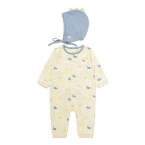 [블루독베이비8] FW25(YE)디노프렌세트우주복 HJ (45C7004110) (BLUEDOG BABY 유아 출산 백일 선물 도트 강