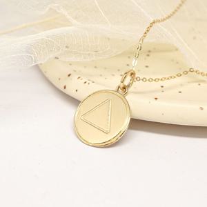 오팔하우스 14k 달고나 세모 코인 목걸이 OPDLN5639