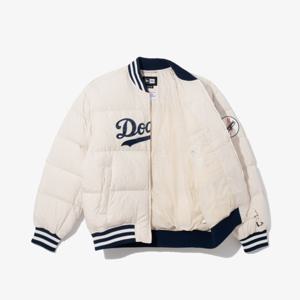뉴에라 MLB LA 다저스 봄버 다운 재킷 아이보리 14742050
