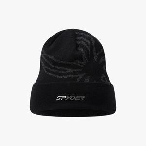 [스파이더] 남성 로고 와펜 숏 비니 SPKWANCA307MBLK