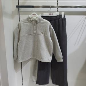 [소이]반집업 후리스티,사이드 폴딩 후리스 와이드바지 25W0654_