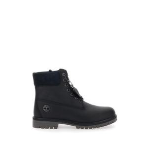 TIMBERLAND Black Ankle Boots with Logo Detail on the Side and Low Block Heel in Leather Man TB0A41MWEPV