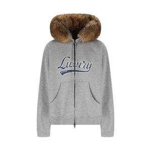 발렌시아가 로고 프린트 후드 집업 850330TTVB51035
