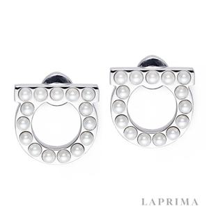 [FERRAGAMO] 페라가모 간치니 펄 귀걸이 76-0125 SILVER 696582