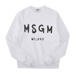 MSGM 2000MDM513 200000 01 브러시드 로고 여성 맨투맨