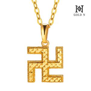 골드앤 순금 24K 컷팅 만자 목걸이 중_3.75g