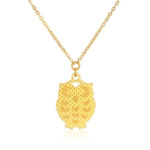 여자 순금 목걸이 1.87g 24K [심플 부엉이]