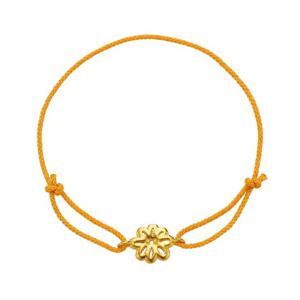 [삼성금거래소] 순금 플라워 팬던트 행운 실팔찌 1.26g