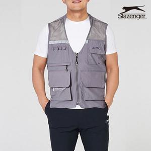 [슬레진저]공용 플랫 포켓  아이스 메쉬 베스트 (챠콜) S22UV7009-CH