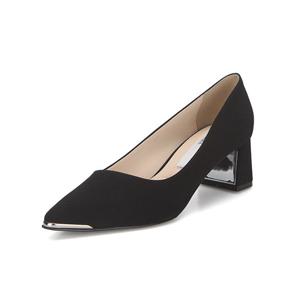 [바바라(슈즈)]바바라 앞코 V컷 장식을 포인트를 준 데일리 펌프스 BBE201_BK