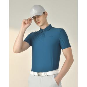 닥스 골프 24SS 클리어런스 터콰이즈 서커 냉감 반팔 티셔츠 DGTS4B516T2