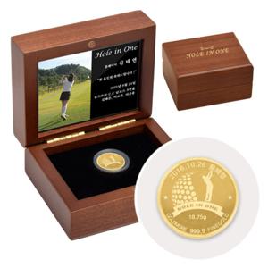 순금 골프코인 미니우드케이스 37.5g 24K 홀인원