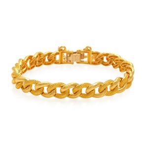 남자 순금 팔찌 56.25g 24K [콤비 커브체인]