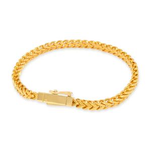 순금 팔찌 37.5g [전체유광 볼륨사각 면체인]