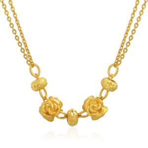 여자 순금 목걸이 18.75g [더블장미 도넛]