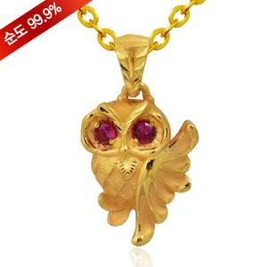 여자 순금 목걸이 18.75g 24K [부엉이 1271]