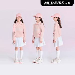 [택가139,000원][MLB키즈]바시티 피케 반집업 여아 맨투맨 세트 NY (Mg.Pink)7FS2V0351-50PKM