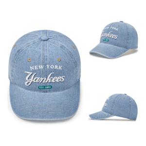 MLB 공용 컬러 데님 언스트럭쳐 볼캡 뉴욕 양키스 (3ACPD035N-50BLL)