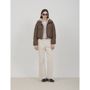 [쥬크]니트카라 구스다운 크롭패딩 (Z244PSG183)