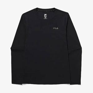 휠라긴팔티 KQC FS2RLG1251F-BLK  라운드형 밑단 긴팔티