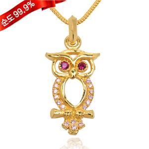 여자 순금 목걸이 11.25g 24K [스위트 부엉이]