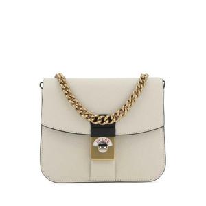 MAISON MARGIELA 투톤 가죽 amp 코튼 뉴 락 스퀘어 핸드백 SB3WG0007P4773 T2003