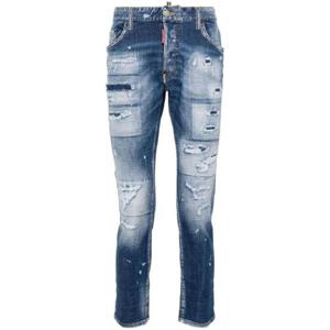 25 FW 디스퀘어드2 디스트레스드 미드라이즈 테이퍼드 진 S74LB1439S30872 TP432417861