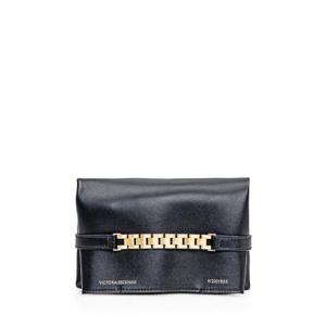 빅토리아 베컴 로고 프린트 폴드오버 탑 크로스바디 백 B423AAC005135B BLACK TP934657781