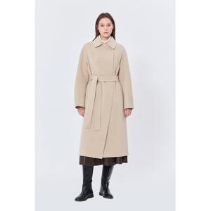 질스튜어트 뉴욕 여성 24FW 스테디셀러 베이지 단색 울캐시미어혼방 코트 WJCO4D170I4