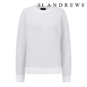 [세인트앤드류스]여성 별 심볼 자수 긴팔 니트 (821E1SWA21WH)