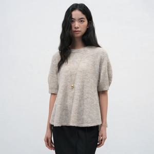 WOMAN 벌룬 플레어 하프 니트 풀오버 [BEIGE] / WBE3L05522