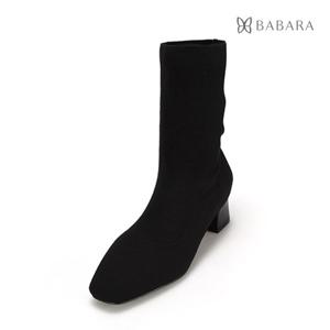 [바바라1860] 스웨이드 앵클부츠 3.5cm_BZC807BK