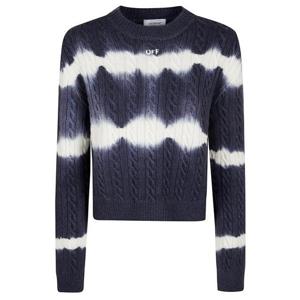 오프화이트 스웨터 OWHE10IF25KN I001 4801 BLUE IRIS WHITE
