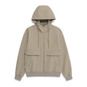 N254UFT050 아르켈론 더블웜 기모 우븐 후드 집업 OAK BEIGE