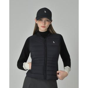 헤지스 골프 여성 25FW ESSENTIAL 블랙 여성 에센셜 경량 다운 베스트 HWJU5D901BK