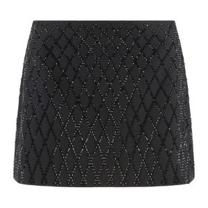 핀코 RHINESTONE 지퍼 백 미니 스커트 105496A2PO Z99