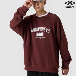 [엄브로] HBL 로얄 컬리지 레터링 맨투맨 UQ321CFS99_RUM0