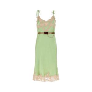 PRADA Pastel green satin dress P3Q22RSOOO17VY F0362