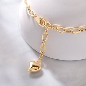 골드팡 14k 할로우 하트통통 목걸이