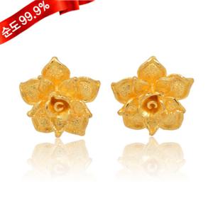 순금 귀걸이 3.75g 24K [별빛장미B]