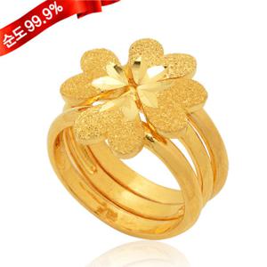 순금 반지 11.25g 24K [클로버 세쌍지]