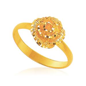 여자순금반지 7.5g [컷팅 장미]