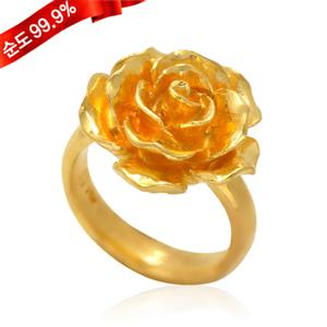 여자 순금 반지 7.5g 24K [심플 장미]