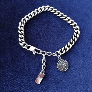 변색없는 써지컬스틸 빈티지체인 앤틱미니코인 팔찌