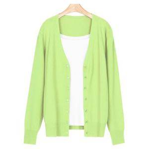 [샵앤]파스텔 여름 여성 데일리 무지 가디건 JG-WCD-0748-연두