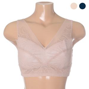 [비비안(언더웨어)]고급스러운 페이즐리 자가드 햄원단 부직포 브라탑 2종택1 (RU7373B)