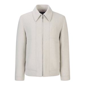 [파렌하이트]24FW 파렌하이트 아이보리 울혼방 절개라인 블루종 점퍼 (FJMAX6304)
